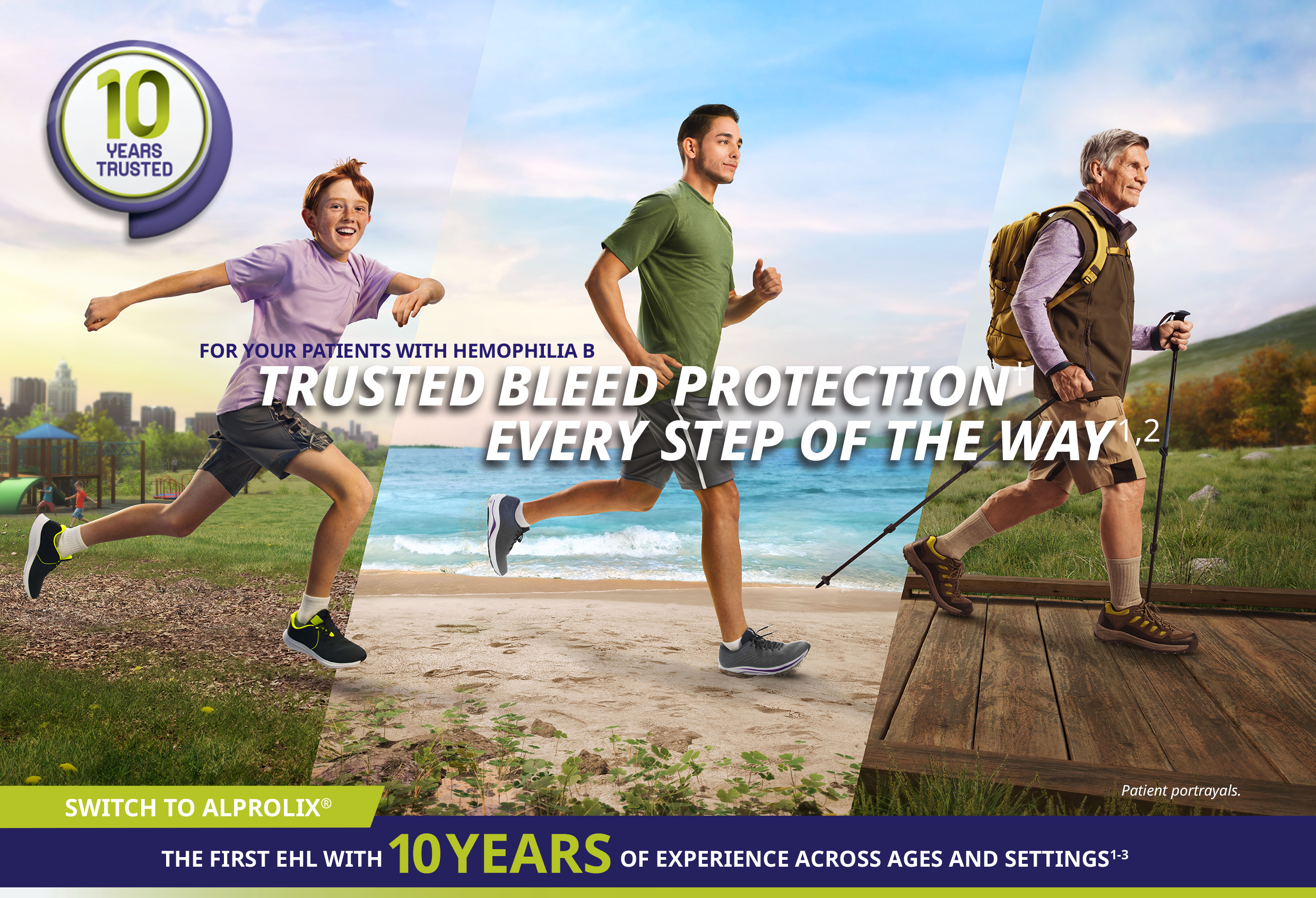 For your Patients With Hemophilia B - Trusted Protection Every Step of the Way SWITCH TO ALPROLIX - THE FIRST EHL WITH NEARLY 10 YRS OF EXPERIENCE ACROSS AGES AND SETTINGS 10 Years Trusted
